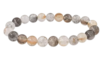 Pulseira de Cristal Herkimer A contas 7.5-8.5mm