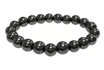 Pulseira Hematita A contas de 10mm