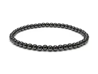 Pulseira Hematita A contas de 4mm