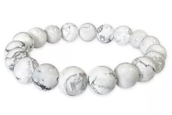 Pulseira Howlita A contas de 10mm