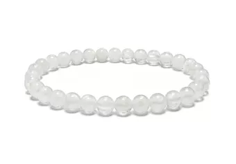 Pulseira de Jade Branco A Contas 6 mm