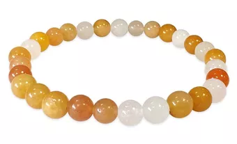 Pulseira Jade pérolas multicoloridas 6mm