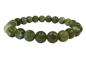Pulseira de Jade Nefrita A com Contas de 8mm