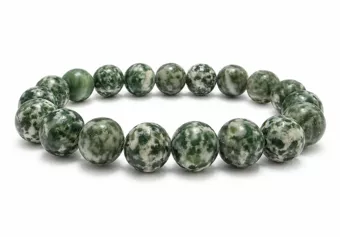 Pulseira de Jade Verde AB contas de 10mm