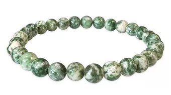 Pulseira de Jade Verde AB contas de 6mm