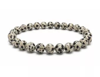 Pulseira de Jaspe Dálmata A com Contas de 6-7mm