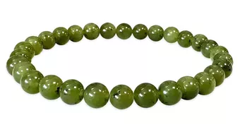 Pulseira Jade Nephrite Canadá Contas AA 6mm