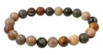 Pulseira Ocean Jasper com contas de 8 mm