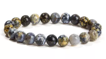 Pulseira Jaspe azul oceano com contas de 8mm