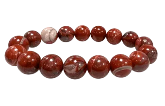 Pulseira de Jaspe Vermelho AB contas 12mm