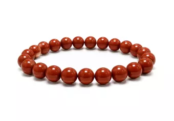 Pulseira de Jaspe Vermelho A contas 8-9mm