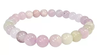 Pulseira Kunzite Multicolore AA perles 7mm