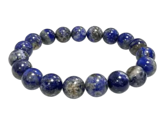 Pulseira de Lápis-Lazúli AB contas de 10mm