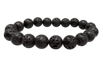 Pulseira de Pedra de Lava AB contas 10mm
