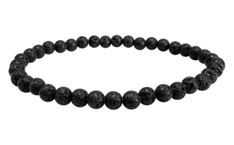 Pulseira de Pedra de Lava AB contas 4-5mm