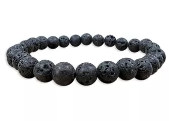 Pulseira de Pedra de Lava AB contas 6mm