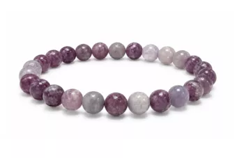 Pulseira de Lepidolita A contas de 6mm