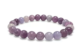 Pulseira de Lepidolita A Contas 8 mm