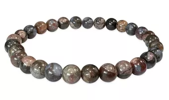 Pulseira de contas azuis Liberite 6mm