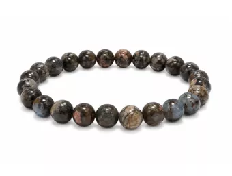 Pulseira de Liberite Azul A com Contas de 8mm