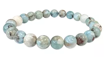 Pulseira Larimar A pérolas 7-8mm