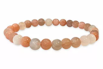 Pulseira de Pedra da Lua Multicolor AA contas 6mm