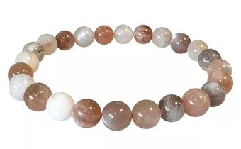 Pulseira de Pedra da Lua Multicolor AA contas 7.5-8.5mm