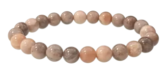Pulseira Pedras da Lua Castanhas 8-9mm