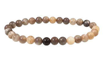 Pulseira de pedra da lua preta com contas de 5,7-6,7 mm