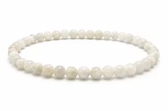 Pulseira de Pedra da Lua Branca Peristerita A contas 4-5mm