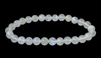Pulseira de Pedra da Lua Branca Peristerita A contas 6-6.5mm