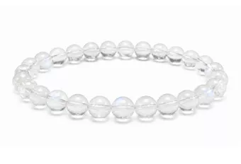 Pulseira de Pedra da Lua Branca Peristerita AA contas 6-7mm