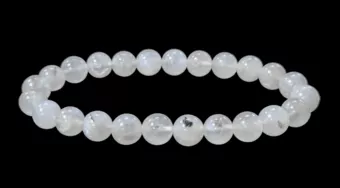 Pulseira de Pedra da Lua Branca Peristerita A contas 7-8mm