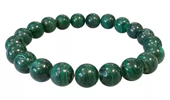 Pulseira de Malaquita A com contas de 10mm