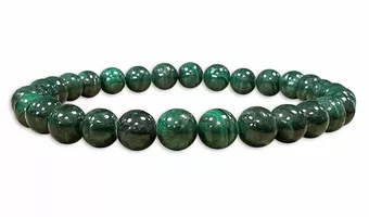 Pulseira de Malaquita com contas 6.5-7.5mm
