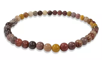 Pulseira Mokaite Jaspe Com Contas 4mm