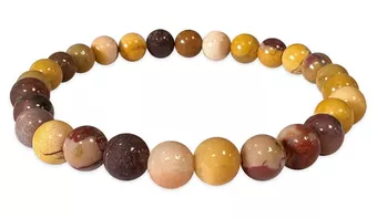 Pulseira Mokaite Jaspe Com Contas 6mm