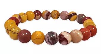 Pulseira Mokaite Jaspe Com Contas 8mm