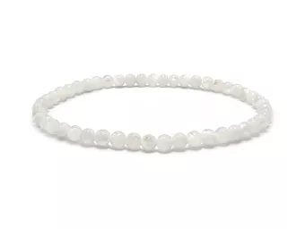 Pulseira de Madrepérola Branca A Contas 4 mm