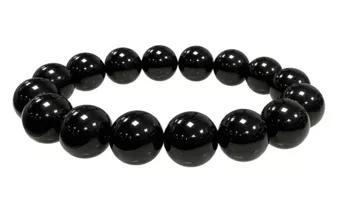 Pulseira de contas de Obsidiana Negra A 12mm