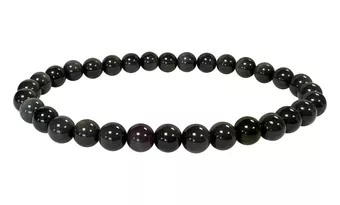 Pulseira Obsidiana Olho Celeste Rainbow AA contas de 6mm