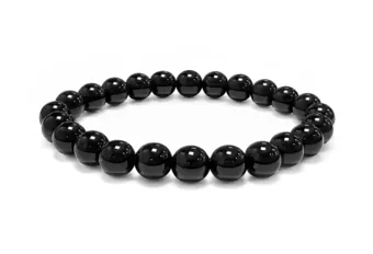 Pulseira de Ónix Preto A contas 8mm