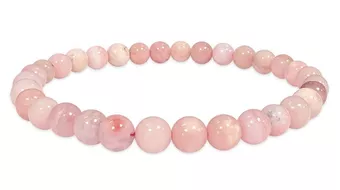 Pulseira de Opala Rosa A contas 5-6mm