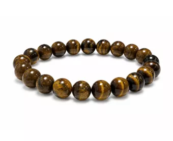 Pulseira de Olho de Tigre AB Contas de 12 mm