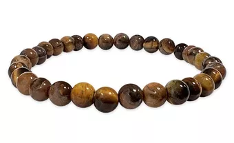 Pulseira de Olho de Tigre AB Contas de 6 mm
