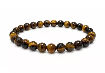 Pulseira de Olho de Tigre AA Contas de 6 mm