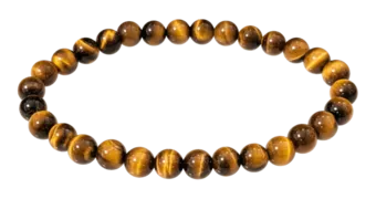 Pulseira Olho de Tigre AAA contas de 6mm
