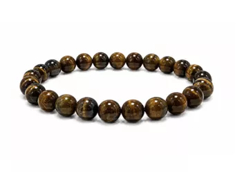Pulseira de Olho de Tigre AB Contas de 8 mm