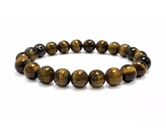 Pulseira de Olho de Tigre A Contas de 8 mm