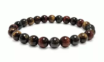 Pulseira de Olho de Tigre Multicolor A com Contas de 8mm